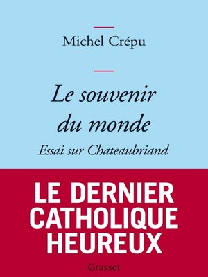cover image of Le souvenir du monde